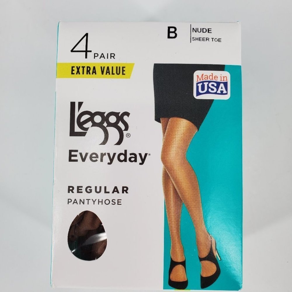 L'eggs Everyday Nude Pantyhose 4 pair NEW in Box!